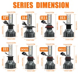 Heyword 22000lm 160W 1860 CSP Chip 3000k/4300k/6000k/8000k Car LED Headlight H4 H7 H1 LED Headlights 9005 H7 H9 H11 Fog Light