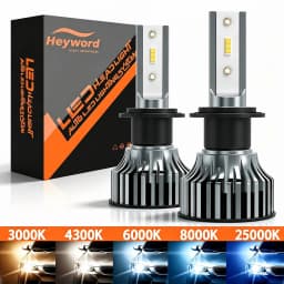 Heyword 22000lm 160W 1860 CSP Chip 3000k/4300k/6000k/8000k Car LED Headlight H4 H7 H1 LED Headlights 9005 H7 H9 H11 Fog Light