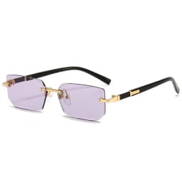 Rimless Sunglasses Rectangle Fashion Popular Women Men Shades Small Square Sun Glasses For Female Male Summer Traveling Glasses