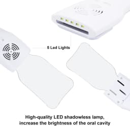 AG Dental Anti-Fog Mirrors Set Fog Free Intraoral Photography Stainless Steel Mirror with LED Light Orthodontic Reflectors