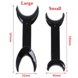 2pcs Black Double Head Lip Retractor Dental Intraoral Lip Cheek Retractor Dental Orthodontic Mouth Opener Dentist Tools 2 Sizes