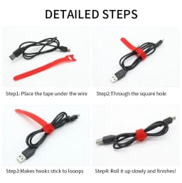 Releasable Cable Ties Wire Organizer Black 15 20 25 30cm Nylon Hook Loop Straps Wrap Zip Bundle Bandage Tie Plastics Fastening