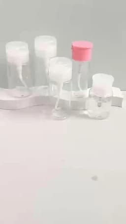Refillable Bottles Push-type Bottling Push Down Empty Pump Dispenser Bottle for Nail Polish and Makeup Remover Bottle Packaging