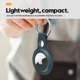 Vothoon PU Leather Case for Apple Airtag Protective Case Cover for Apple Locator Tracker Anti lost Device Keychain