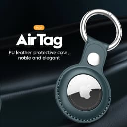 Vothoon PU Leather Case for Apple Airtag Protective Case Cover for Apple Locator Tracker Anti lost Device Keychain