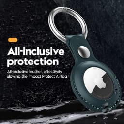 Vothoon PU Leather Case for Apple Airtag Protective Case Cover for Apple Locator Tracker Anti lost Device Keychain