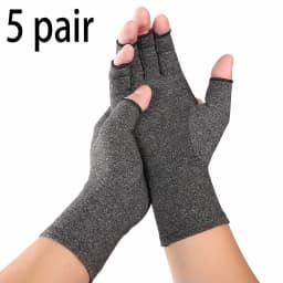 Relieve Hand Discomfort with 1pair Fingerless Compression Gloves