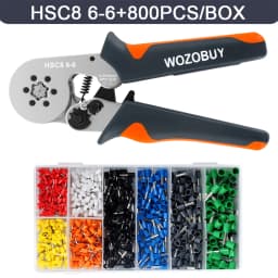 Ferrule Sleeves Terminal Crimping Tools Mini Electrical Pliers HSC8 6-4/6-6(0.25-10mm²/0.25-6mm²) Wire Connection Repair Clamp