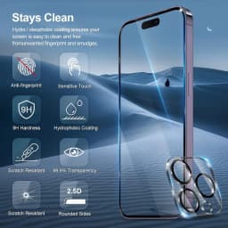 Screen Protection For iPhone 16 15 17 18 14 13 12 11 Pro Max Tempered Glass iPhone 15 Pro Camera Lens Film iPhone 16 Plus 13 Min