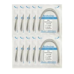 10pack Dental Arch Wires Orthodontic Super Elastic Stainless Steel Round Rectangle Archwire Lower/Upper 012/014/020/16x16/16x22