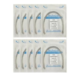 10pack Dental Arch Wires Orthodontic Super Elastic Stainless Steel Round Rectangle Archwire Lower/Upper 012/014/020/16x16/16x22