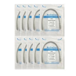 10pack Dental Arch Wires Orthodontic Super Elastic Stainless Steel Round Rectangle Archwire Lower/Upper 012/014/020/16x16/16x22