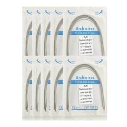10pack Dental Arch Wires Orthodontic Super Elastic Stainless Steel Round Rectangle Archwire Lower/Upper 012/014/020/16x16/16x22