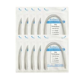 10pack Dental Arch Wires Orthodontic Super Elastic Stainless Steel Round Rectangle Archwire Lower/Upper 012/014/020/16x16/16x22