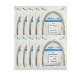 10pack Dental Arch Wires Orthodontic Super Elastic Stainless Steel Round Rectangle Archwire Lower/Upper 012/014/020/16x16/16x22