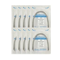 10pack Dental Arch Wires Orthodontic Super Elastic Stainless Steel Round Rectangle Archwire Lower/Upper 012/014/020/16x16/16x22