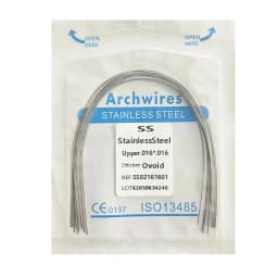 10pack Dental Arch Wires Orthodontic Super Elastic Stainless Steel Round Rectangle Archwire Lower/Upper 012/014/020/16x16/16x22