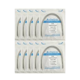 10pack Dental Arch Wires Orthodontic Super Elastic Stainless Steel Round Rectangle Archwire Lower/Upper 012/014/020/16x16/16x22