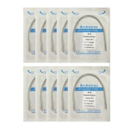 10pack Dental Arch Wires Orthodontic Super Elastic Stainless Steel Round Rectangle Archwire Lower/Upper 012/014/020/16x16/16x22