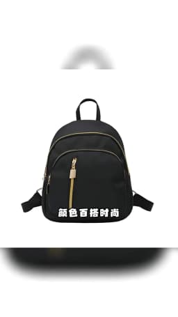 Women's Multi-Function Fashion Girl Nylon Daypack Travel Cute Mini Backpack Men Shoulder Bag Black Purse Hot