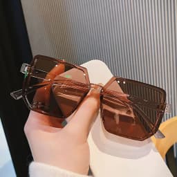 Big Frame Vintage Sunglasses Women Men Brand Square Sun Glasses Retro Eye Glasses Goggle for Male Female Polygon Sunglasses 