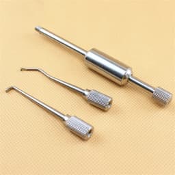 1 set Stainless Steel Manual Dental Crown Remover 2 Tips Press Button Dental Lab Equipment Dental Tools Material Manual Control