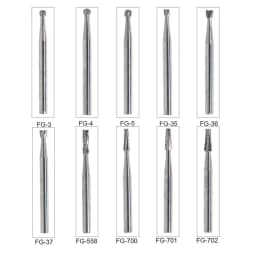 10 Pcs Dental Tungsten Steel Carbide Burs for High Speed Handpiece Bit Inverted Cone Bur/Fissure Bur Italy Dental Diamond FG