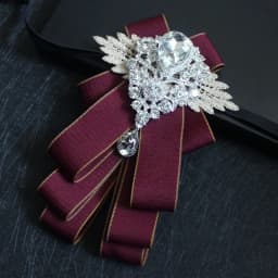 Men's Handmade Bow Tie Formal Dress Wedding Banquet Host Evening Crystal Ribbon Tassel Diamond Bowtie For Man Luxury Butterfly