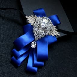 Men's Handmade Bow Tie Formal Dress Wedding Banquet Host Evening Crystal Ribbon Tassel Diamond Bowtie For Man Luxury Butterfly