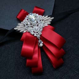Men's Handmade Bow Tie Formal Dress Wedding Banquet Host Evening Crystal Ribbon Tassel Diamond Bowtie For Man Luxury Butterfly