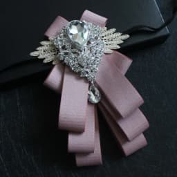 Men's Handmade Bow Tie Formal Dress Wedding Banquet Host Evening Crystal Ribbon Tassel Diamond Bowtie For Man Luxury Butterfly