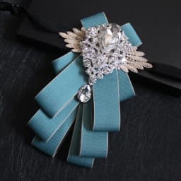 Men's Handmade Bow Tie Formal Dress Wedding Banquet Host Evening Crystal Ribbon Tassel Diamond Bowtie For Man Luxury Butterfly