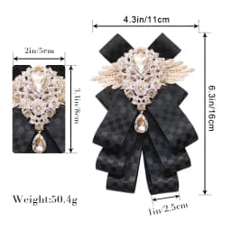 Men's Handmade Bow Tie Formal Dress Wedding Banquet Host Evening Crystal Ribbon Tassel Diamond Bowtie For Man Luxury Butterfly