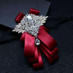 Men's Handmade Bow Tie Formal Dress Wedding Banquet Host Evening Crystal Ribbon Tassel Diamond Bowtie For Man Luxury Butterfly