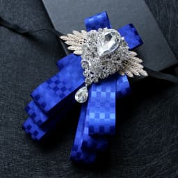 Men's Handmade Bow Tie Formal Dress Wedding Banquet Host Evening Crystal Ribbon Tassel Diamond Bowtie For Man Luxury Butterfly