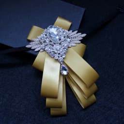 Men's Handmade Bow Tie Formal Dress Wedding Banquet Host Evening Crystal Ribbon Tassel Diamond Bowtie For Man Luxury Butterfly