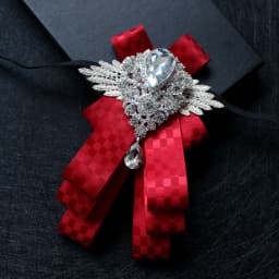 Men's Handmade Bow Tie Formal Dress Wedding Banquet Host Evening Crystal Ribbon Tassel Diamond Bowtie For Man Luxury Butterfly