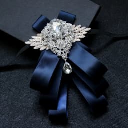 Men's Handmade Bow Tie Formal Dress Wedding Banquet Host Evening Crystal Ribbon Tassel Diamond Bowtie For Man Luxury Butterfly