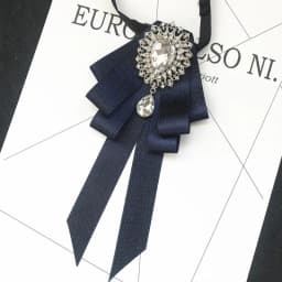 Vintage Crystal Fabric Bow Tie Brooch Korean Fashion Bowties Neckties for Women White Shirt Collar Luxury Jewelry Accessories