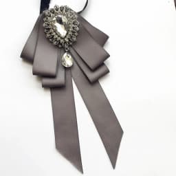 Vintage Crystal Fabric Bow Tie Brooch Korean Fashion Bowties Neckties for Women White Shirt Collar Luxury Jewelry Accessories