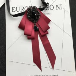 Vintage Crystal Fabric Bow Tie Brooch Korean Fashion Bowties Neckties for Women White Shirt Collar Luxury Jewelry Accessories