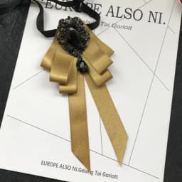 Vintage Crystal Fabric Bow Tie Brooch Korean Fashion Bowties Neckties for Women White Shirt Collar Luxury Jewelry Accessories