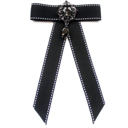 Women Vintage Elegant Pre-Tied Neck Tie Brooch Imitation Pearl Jewelry Ribbon Bow Tie Corsage for Shirt Collar Clothes Dropship