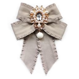 Women Vintage Elegant Pre-Tied Neck Tie Brooch Imitation Pearl Jewelry Ribbon Bow Tie Corsage for Shirt Collar Clothes Dropship