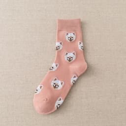 New Cute Cartoon Dog Middle Tube Socks Japanese Ins Creative Female Sokken Shiba Inu Dalmatian Malzis Teddy Pomeranian Dropship