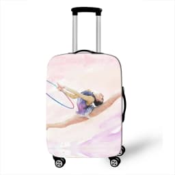 Gracefully Rhythmic Gymnastics Art Print Luggage Cover Anti-dust Suitcase Women's Travel Accessories Elastic Trolley Case Cover
