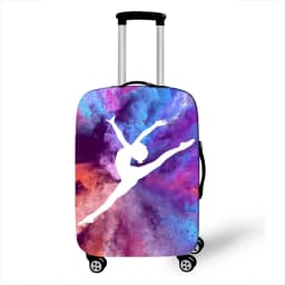 Gracefully Rhythmic Gymnastics Art Print Luggage Cover Anti-dust Suitcase Women's Travel Accessories Elastic Trolley Case Cover