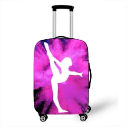 Gracefully Rhythmic Gymnastics Art Print Luggage Cover Anti-dust Suitcase Women's Travel Accessories Elastic Trolley Case Cover