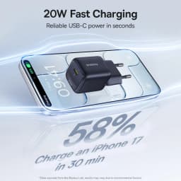Baseus USB Type C Charger 20W Portable USB C Charger Support Type C PD Fast Charging For iPhone 15 14 13 12 Pro Max 11 X 8 Plus