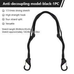 BLALION Motorcycle Luggage Strap Universal Elastic Suitcase with Safety Hook-Versatile Helmet Mesh Gear Transport Durable Sleek